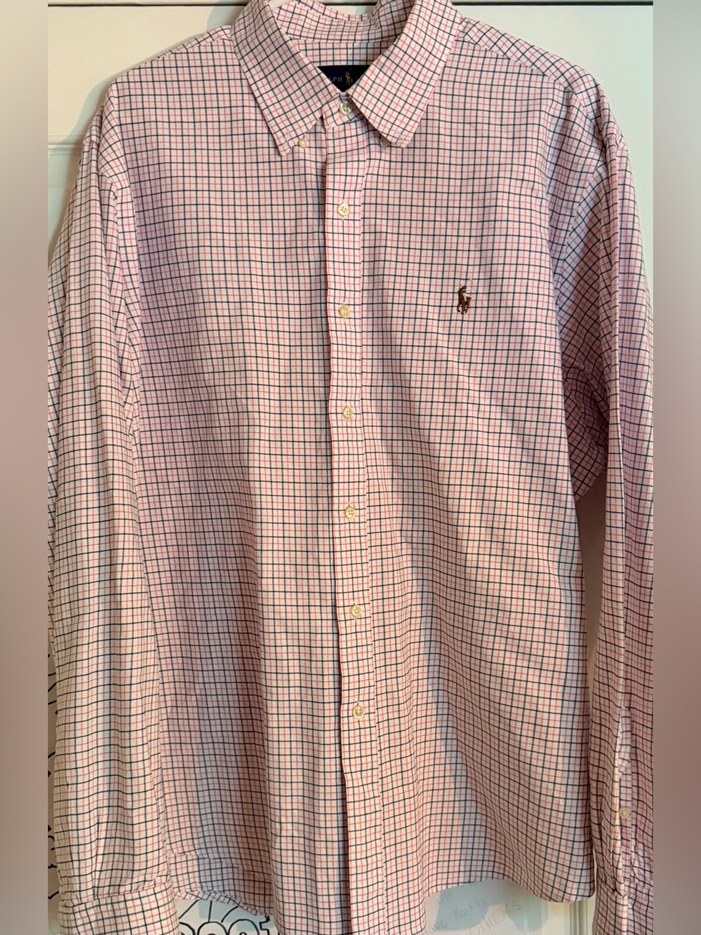 Ralph Lauren Pink Check Button-Down Dress Shirt